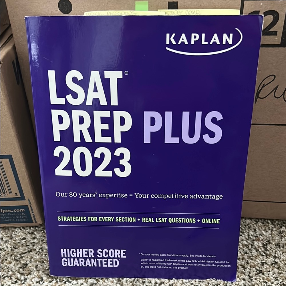 Kaplan LSAT Prep Plus 2023 - Purple and White